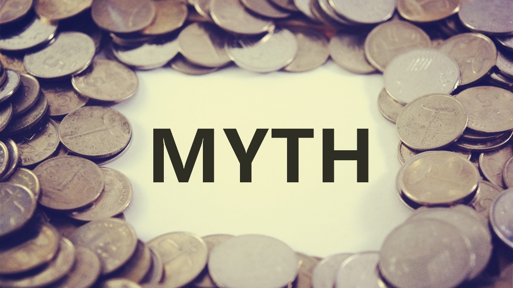frame from coins for word Myth