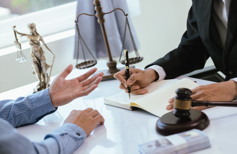 person meeting with financial advisor