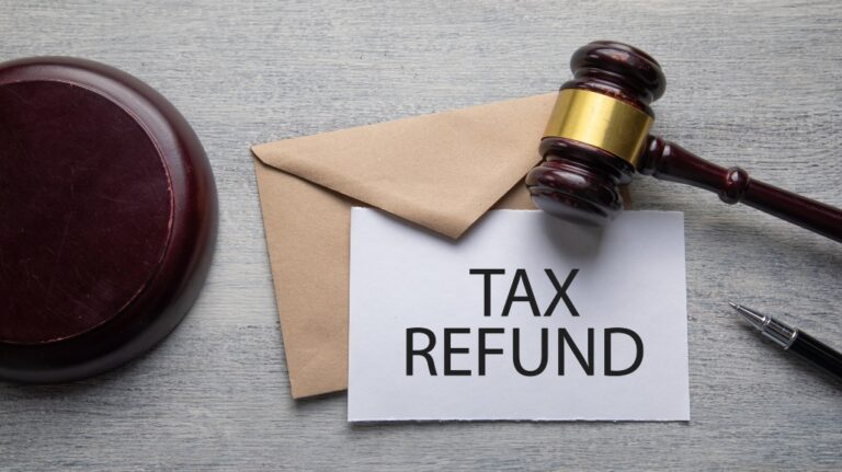 Concept of Tax Refund. Business. Finance